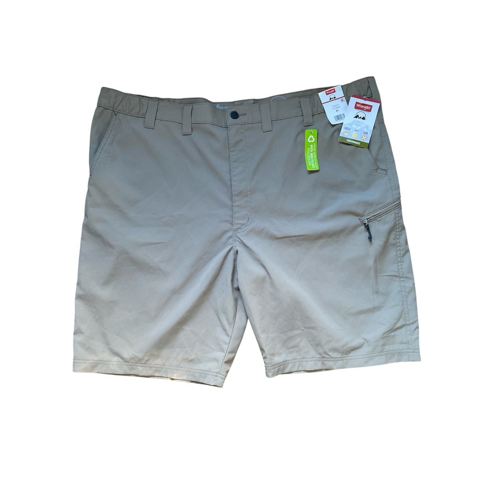 SZ 48 Mens Wrangler 10" Inseam Flex Performance Zip Cargo Shorts NWT Relaxed Fit